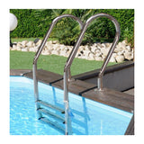 GRE Pool Komplettset aus Echtholz Bambu 2 Oval 535 x 335 x 136 cm