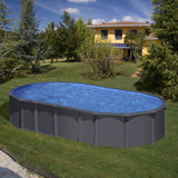 GRE Ovalformbeckenset Anthrazitoptik OMEGA 730 x 375 x 132 cm