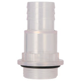 PVC Schlauchstutzen transparent- 32/38mm mit Außengewinde