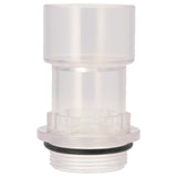 PVC Schlauchstutzen transparent - 50mm x 1 1/2" Klebemuffe x Außengewinde