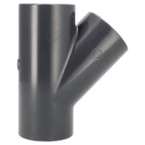 PVC-U T-Stück 45° 50mm Klebemuffe