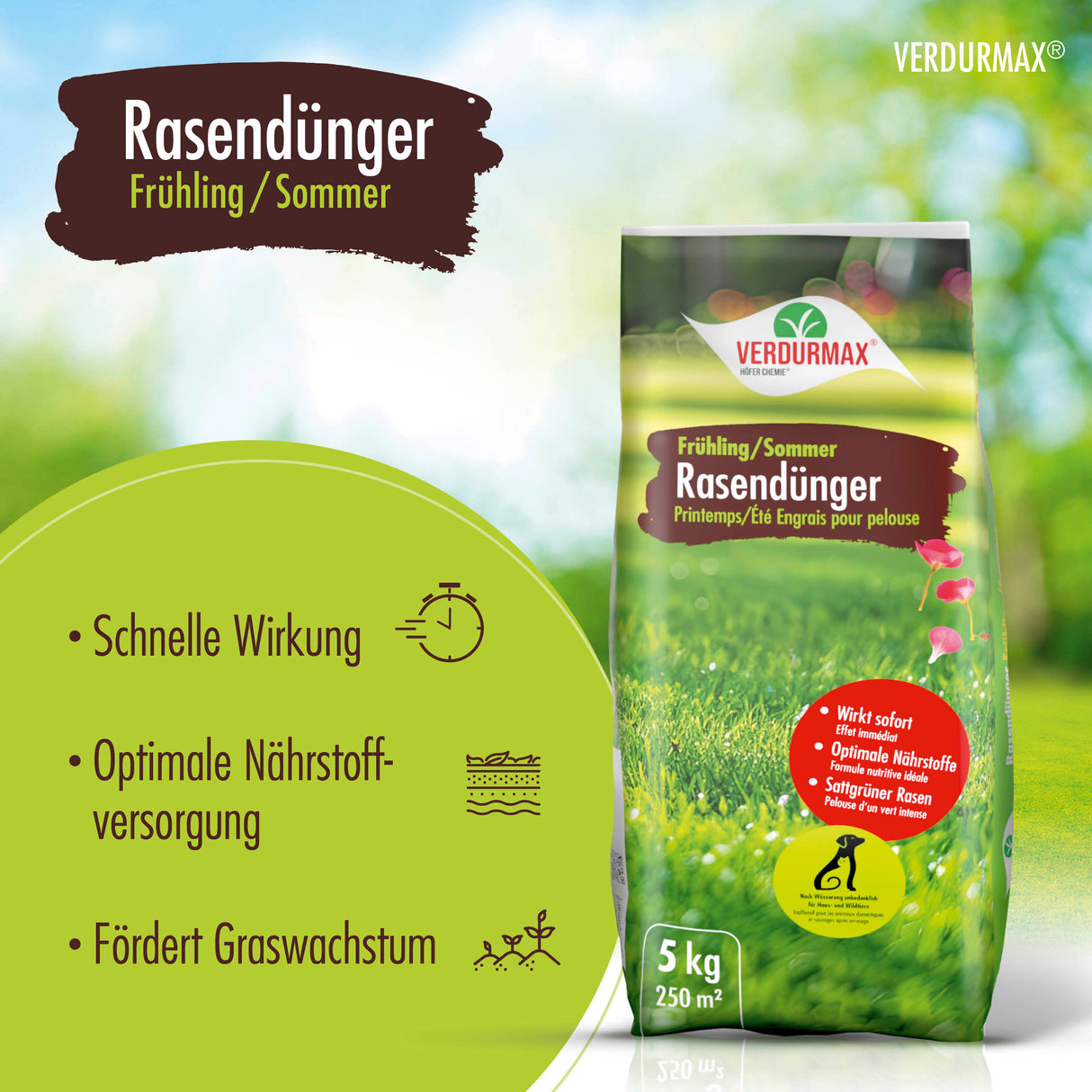 5 kg VERDURMAX® Engrais gazon printemps/été