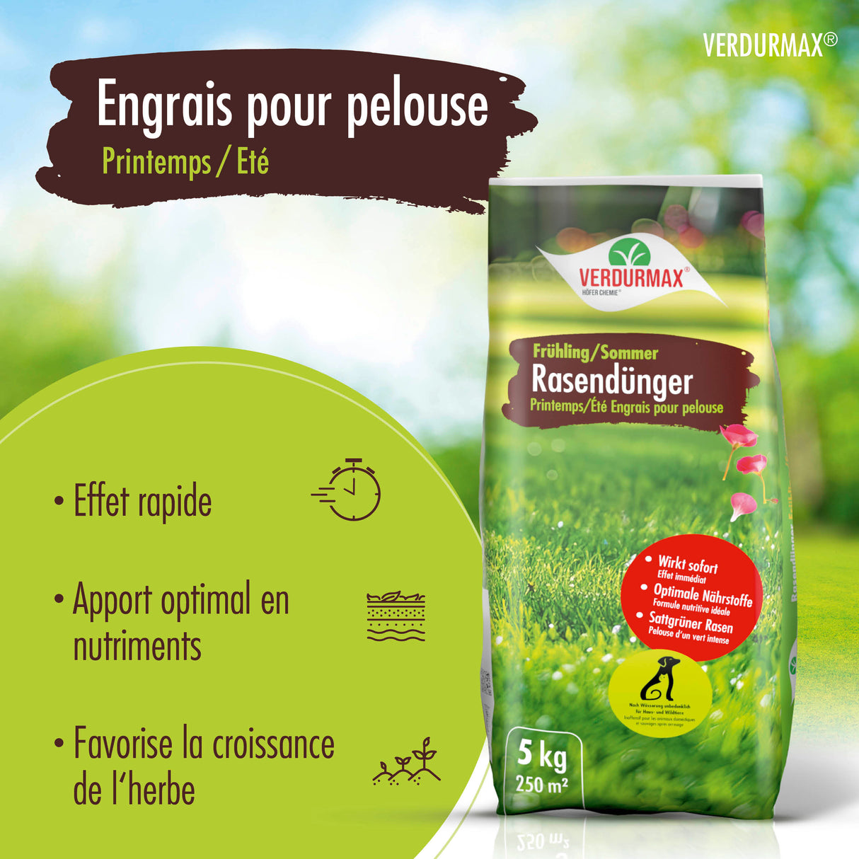 5 kg VERDURMAX® Engrais gazon printemps/été