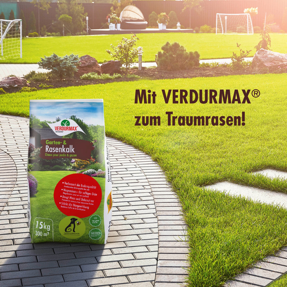 15 kg VERDURMAX® Chaux pour jardin et gazon 