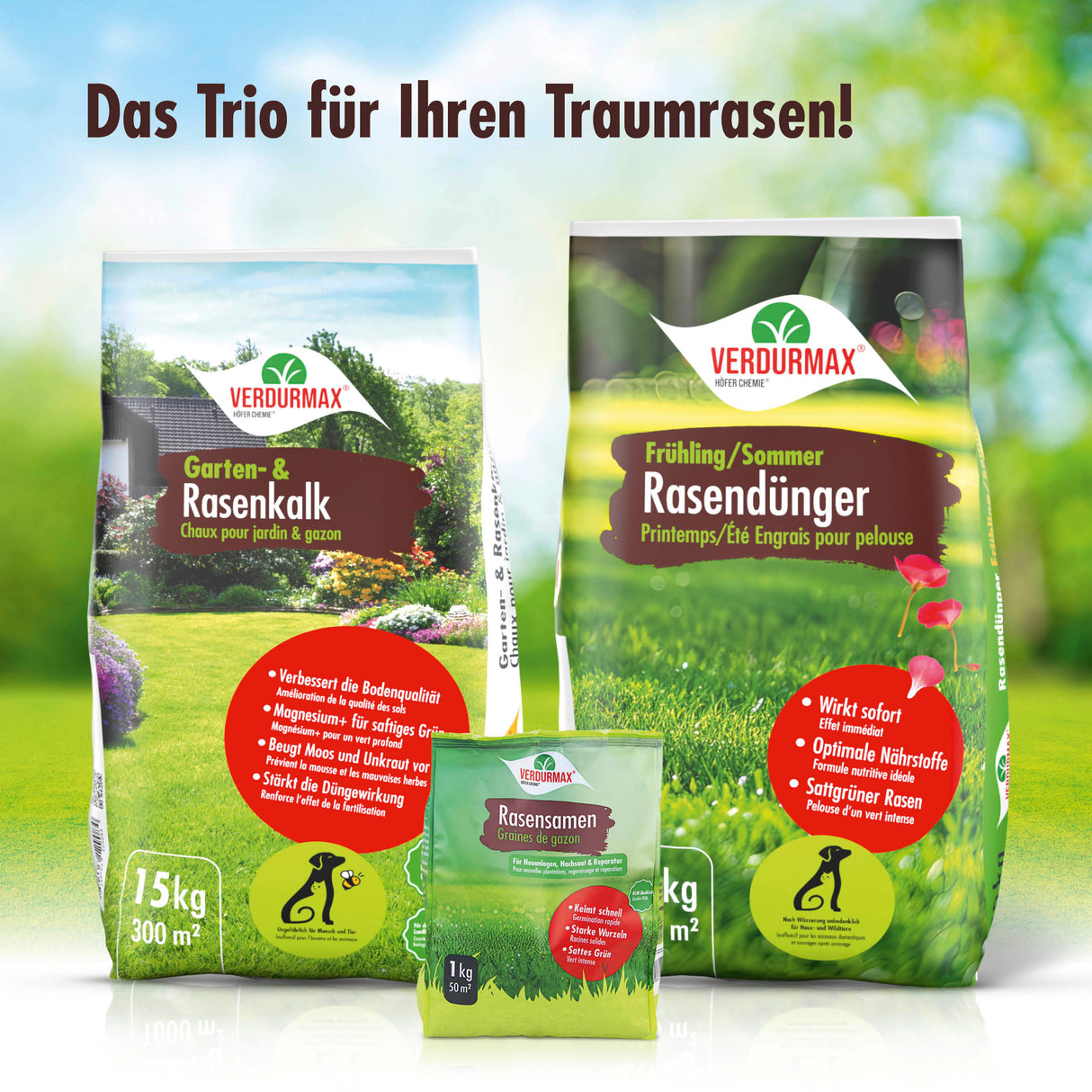 15 kg VERDURMAX® Chaux pour jardin et gazon 