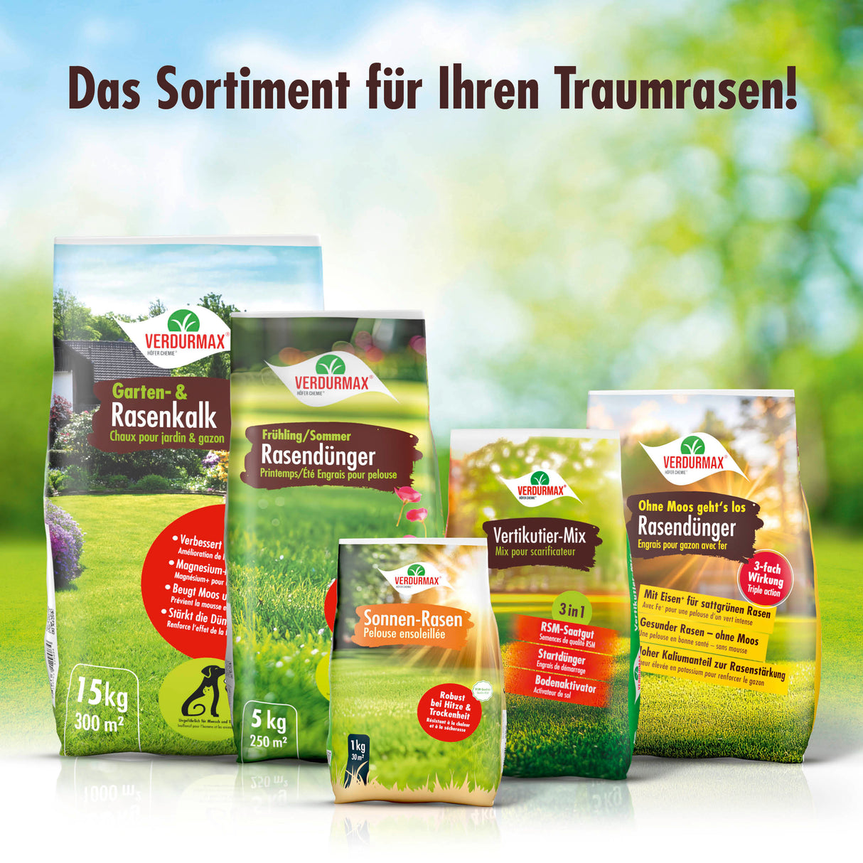 4 kg VERDURMAX® Rasendünger Vertikutier-Mix 3in1