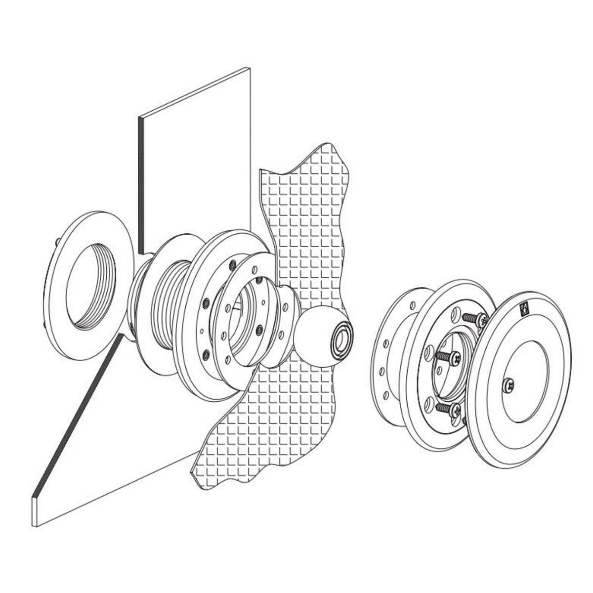 Buse de refoulement multiflux sans grille pour piscines liner, béton et polyester 
