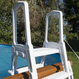 Échelle de sécurité GRE Premium en PEHD pour piscines hors sol - pour hauteurs de piscine 120 cm - 132 cm - Stock B