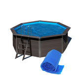 Couverture solaire GRE 400µm pour piscine carrée en composite 326 x 326 x 96 cm