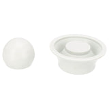 Socle de joint tampon en plastique pour échelle avec rail de 42 mm, blanc