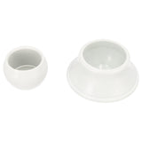 Socle de joint tampon en plastique pour échelle avec rail de 42 mm, blanc