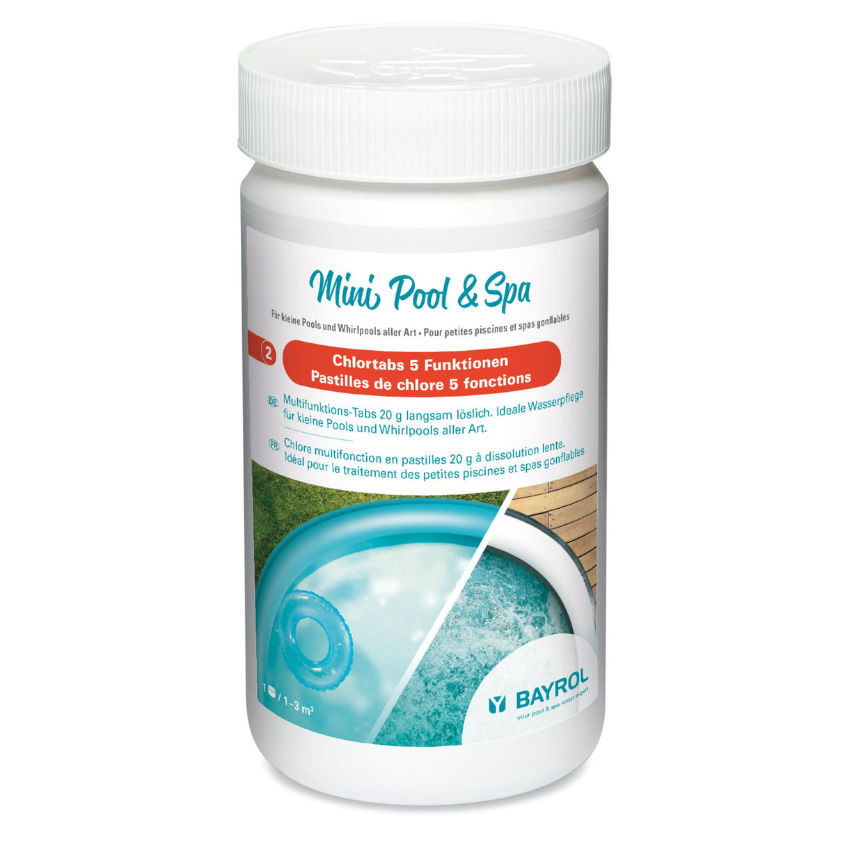 1 kg - Pastilles de chlore BAYROL Mini Piscine &amp; Spa 5 fonctions