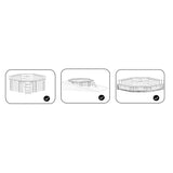 Ensemble piscine en bois OKU EMOTION-FUN ovale 486 cm x 336 cm - hauteur 120 cm