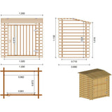 Ensemble de piscine en bois OKU Maison de filtration EMOTION-FUN