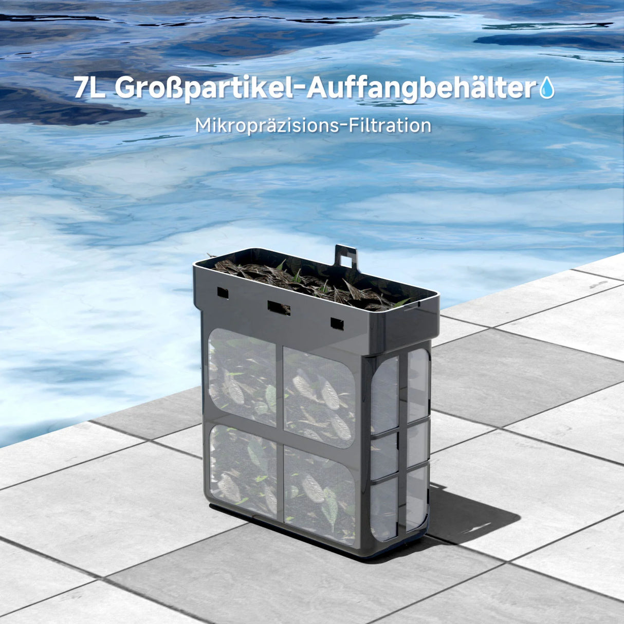 WYBOT F1 - Solar-Skimmer – Kabelloser Pooloberflächen­reiniger mit Akku-Power