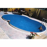 Ensemble complet de piscine à paroi en acier en forme de huit
