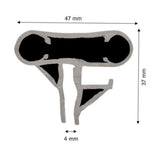 Main courante combinée pour piscines rondes en gris