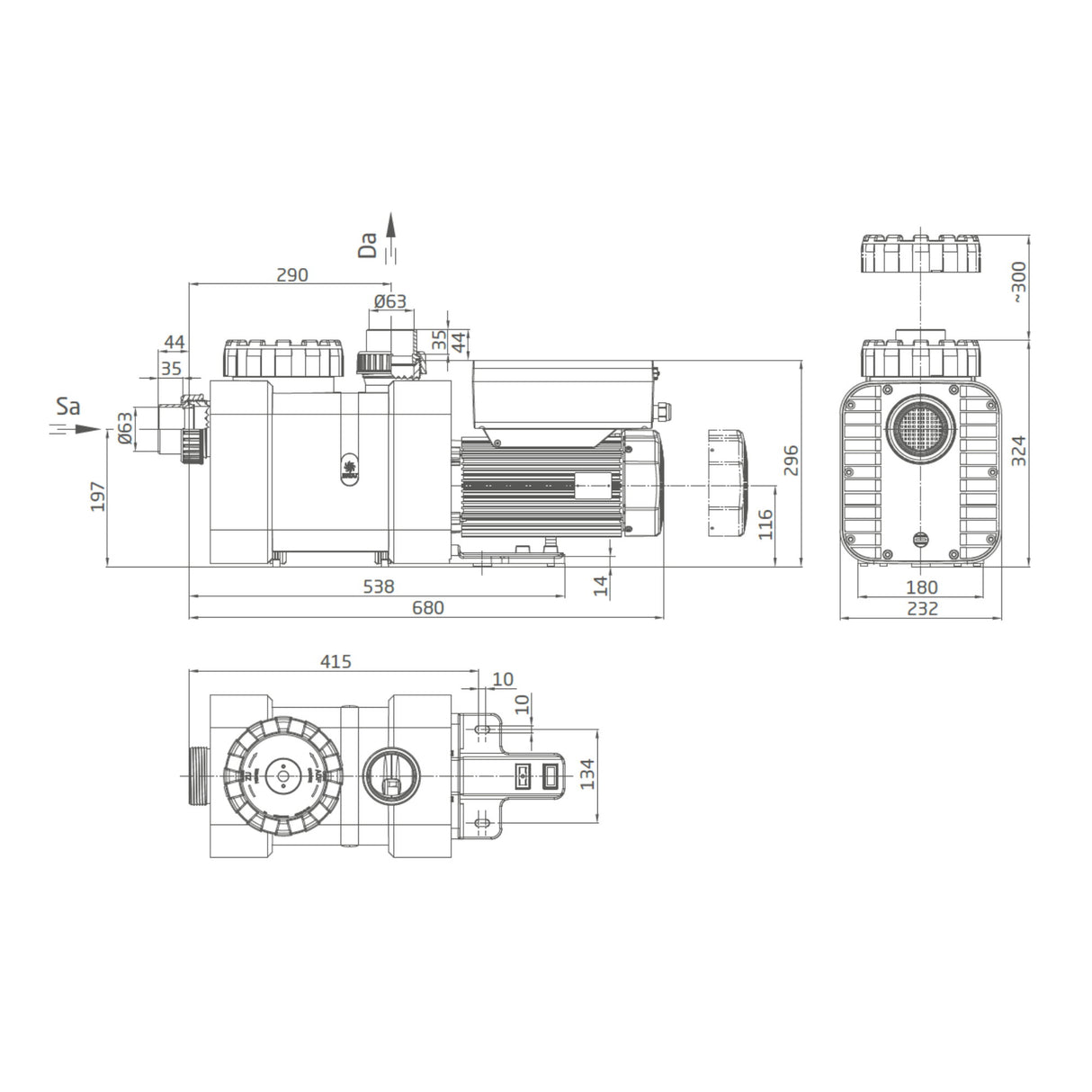 Speck BADU EV Delta Eco Vision 230 V 1,1 kW Umwälzpumpe