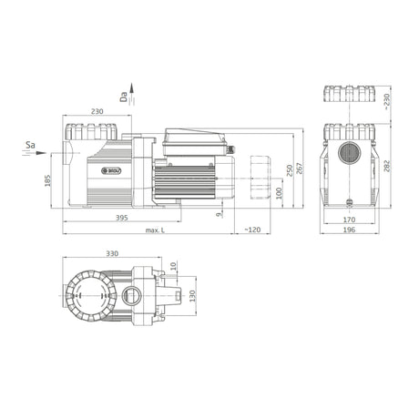 Speck BADU EV Prime 230 V Poolpumpe mit integrierter Steuerung